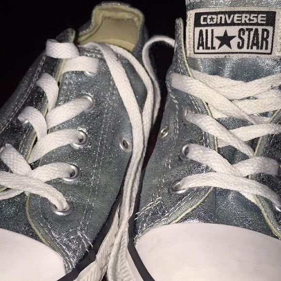Kids converse size 2 grayish blue metallic color - Picture 8 of 8